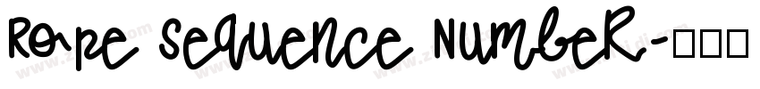Rope Sequence Number字体转换